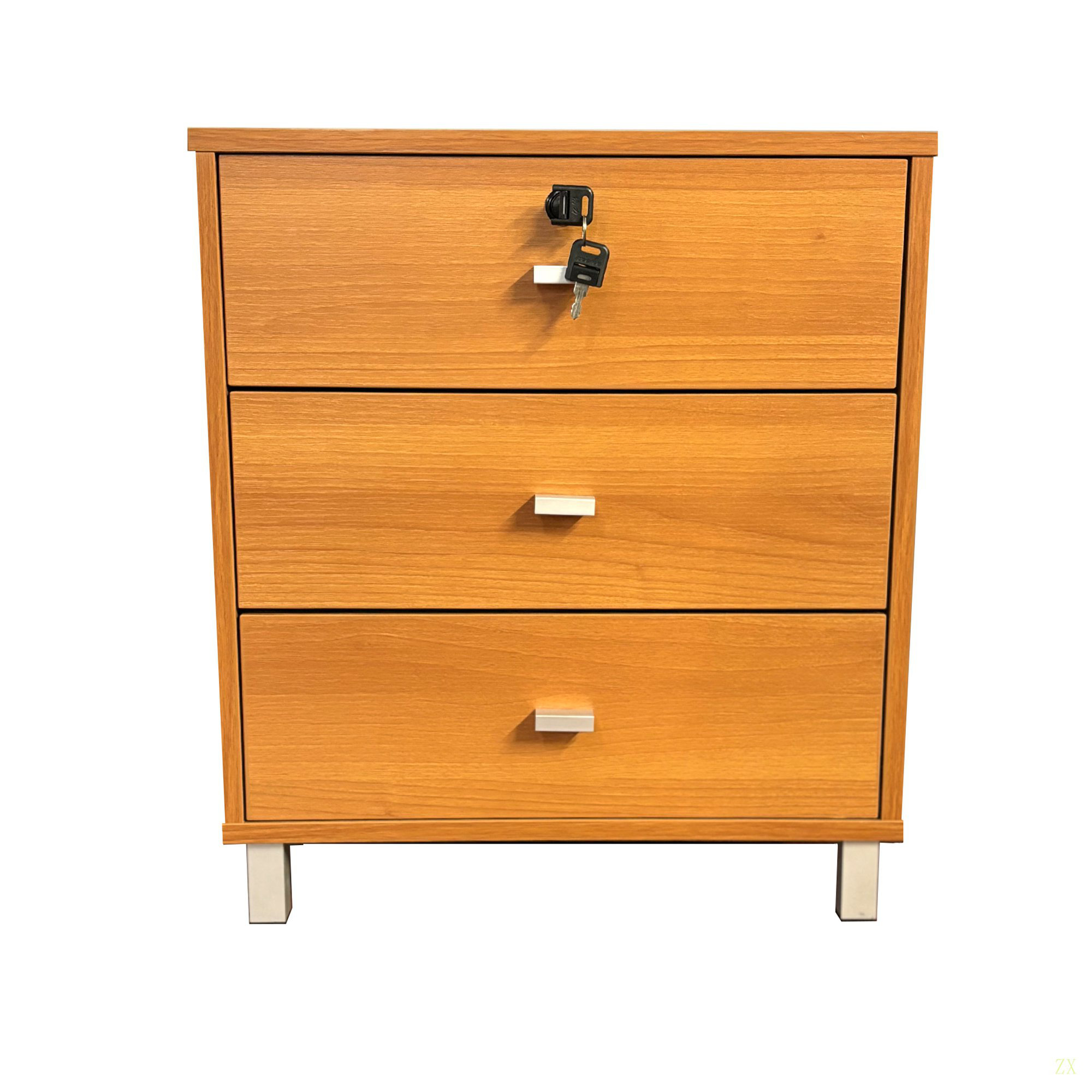 キャビネット Latitude Run® Three Drawer Nightstand Locking Top Drawer